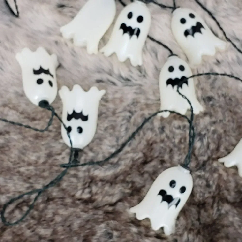 Halloween Svg‎ Decoration Ghost Garland String Light | Halloween Lights Battery